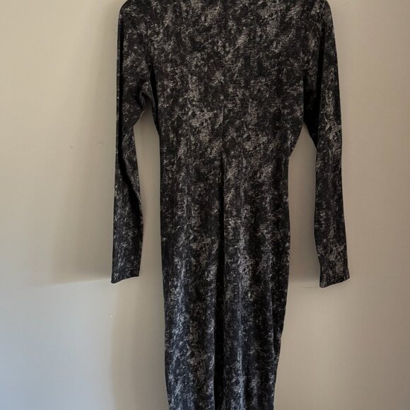 Stormy Grey Tie Dye Honey Punch Jersey Dress with Front Cut outs - Picture 4 of 9